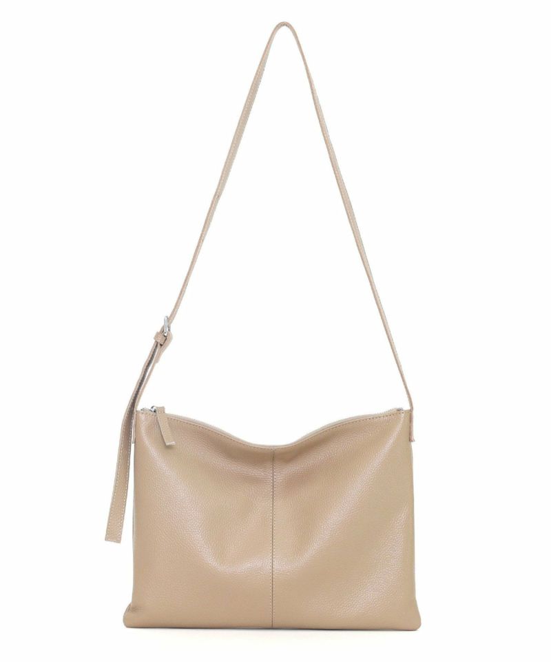 【COO SPECIAL WEEK】 收縮皮革 Simple Flat Shoulder bag / A4 兼容
